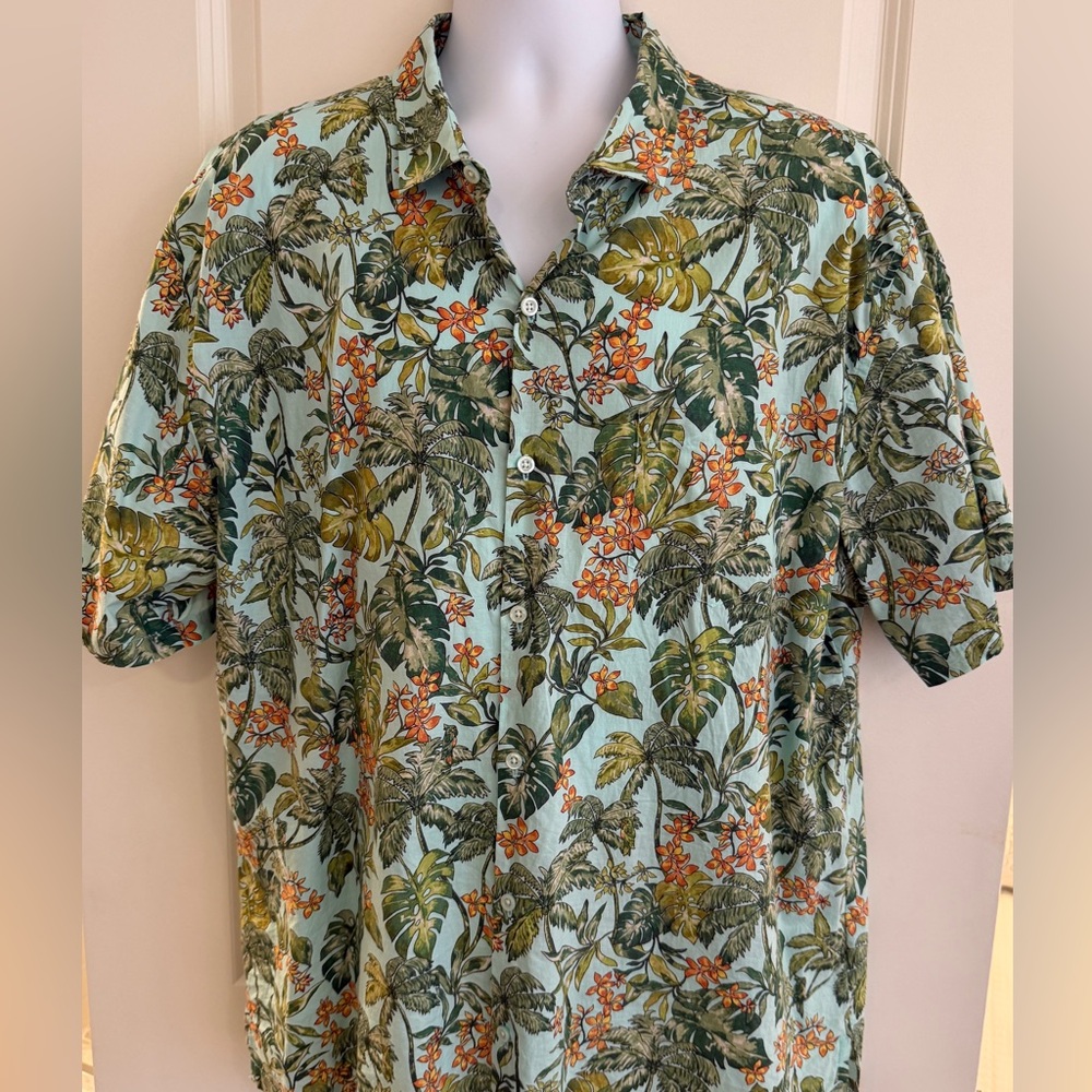 Tori Richard Men’s Hawaiian Aloha Short Sleeve Shirt, 2XL, Cotton, great cond.